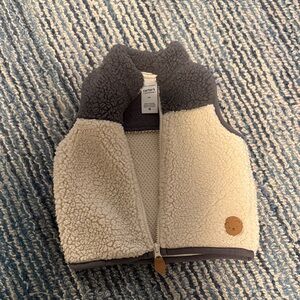 Carter's Sherpa Vest - Gray and Cream